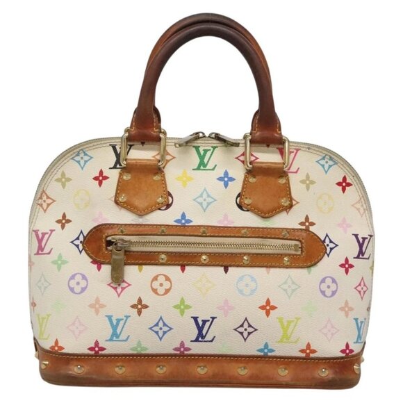 LOUIS VUITTON Monogram Multicolor Alma Hand Bag White M92647 LV Auth 133620 - Picture 2 of 16
